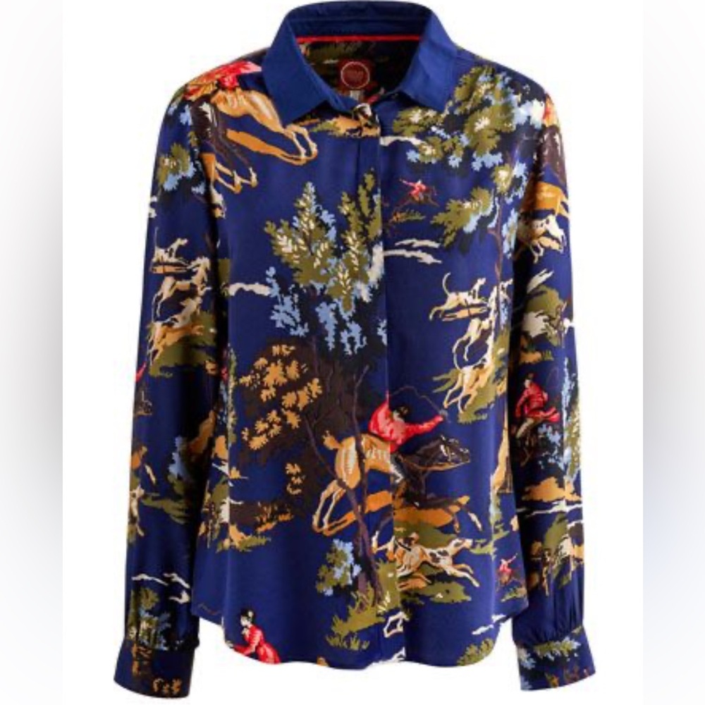 Joules viscose western horse button down